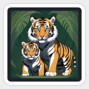 Beautiful Royal Bengal Tigers Sticker